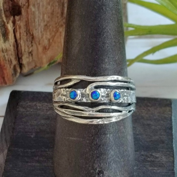 The Girl With Kaleidoscope Eyes Jewelry - Artisan Fire Opal Ring